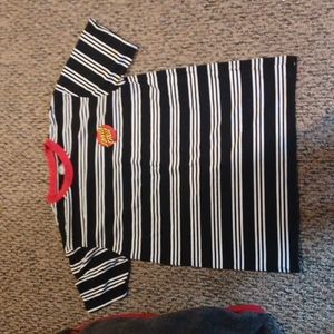 Santa Cruz striped short sleeve shirt(large)